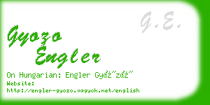 gyozo engler business card